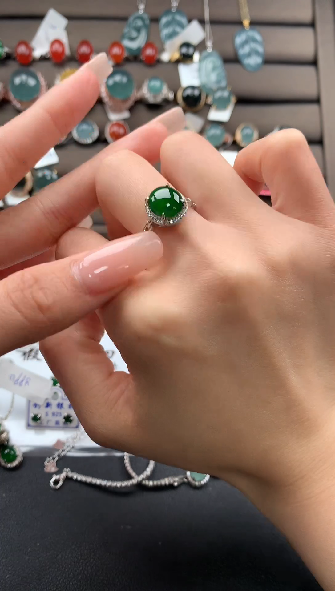 【闪购商品】翡翠戒指银S925镶嵌213213123