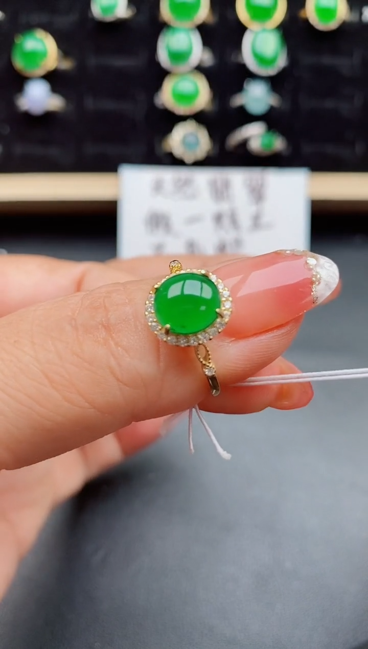 【闪购商品】翡翠戒指银S925镶嵌21212