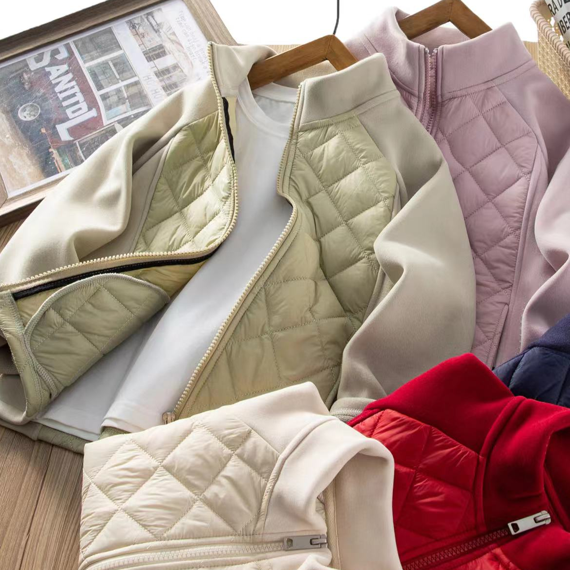 加绒夹棉立领儿童外套小棉袄中大童男童保暖校服神器拉链衫26215