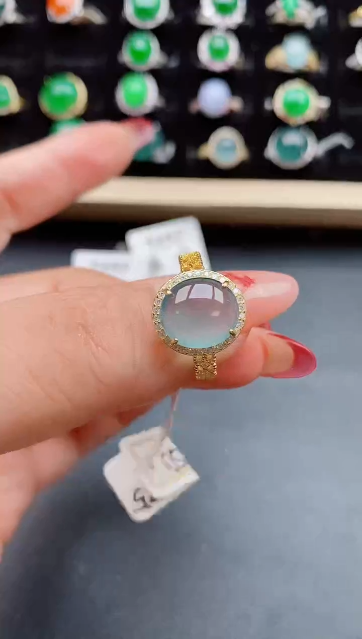 【闪购商品】翡翠戒指银S925镶嵌5085008