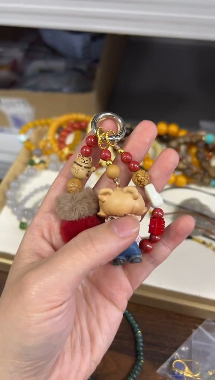 檀香木无事牌檀木帝王砂DM编制款挂件[5540]