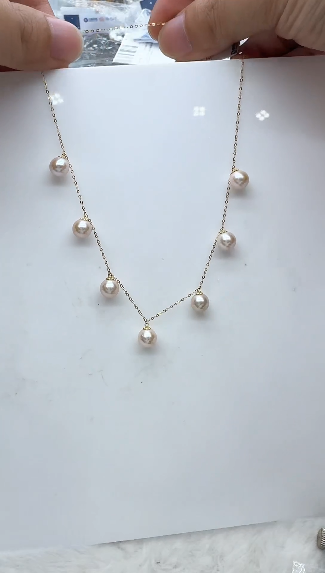 【闪购商品】淡水珍珠颈饰18K金镶嵌清货