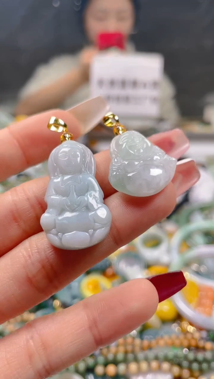 【闪购商品】翡翠颈饰未镶嵌/Q/翡翠A货一图一物