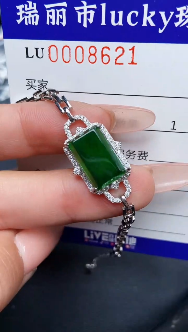 【闪购商品】翡翠颈饰银S925镶嵌8621