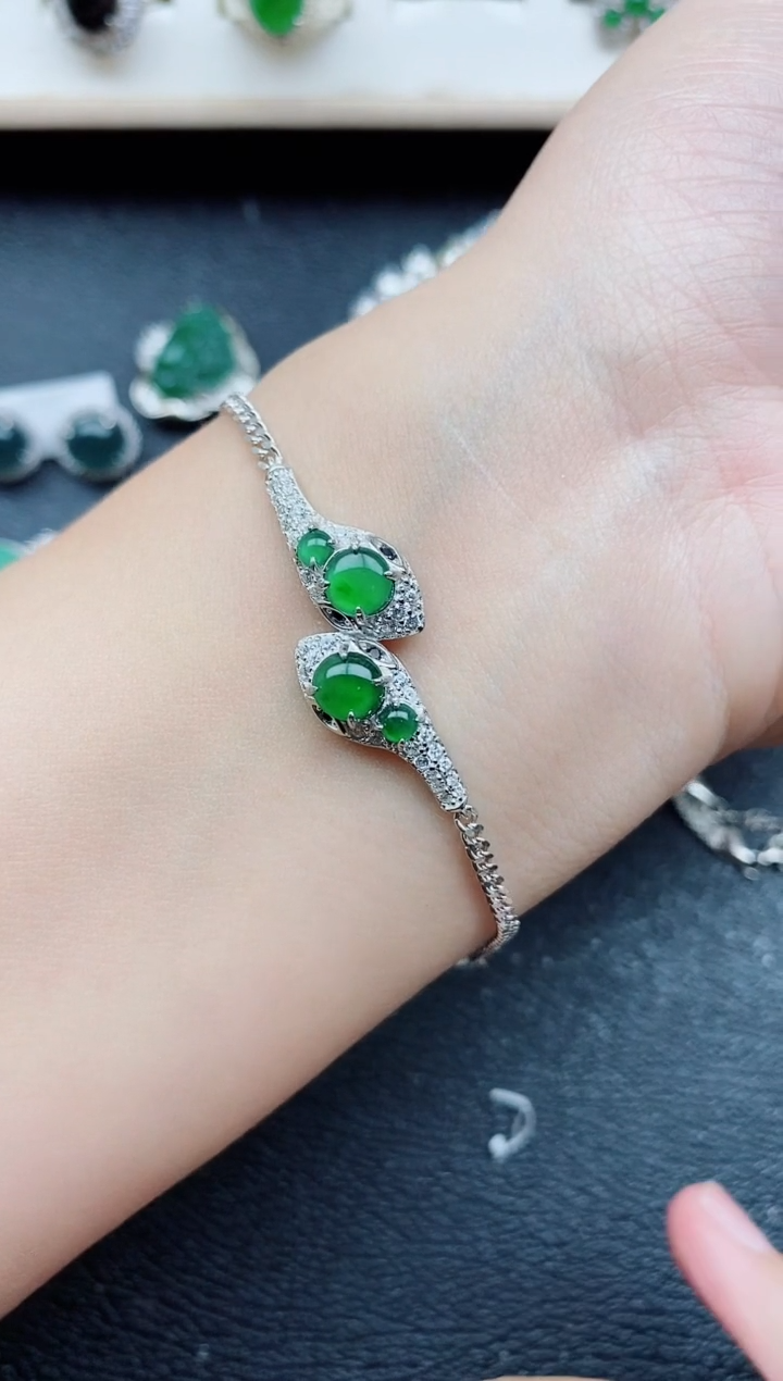 【闪购商品】翡翠戒指银S925镶嵌1111