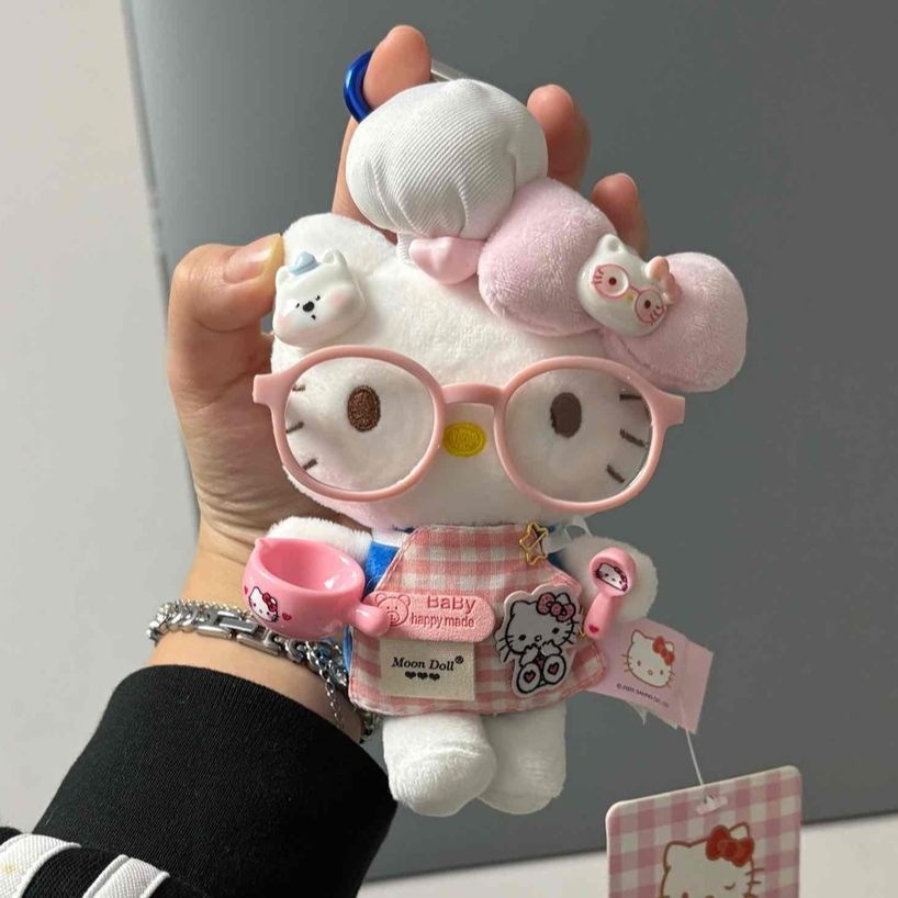 正版HelloKitty甜品师kt挂件三丽鸥毛绒包挂玩偶送朋友生日礼物