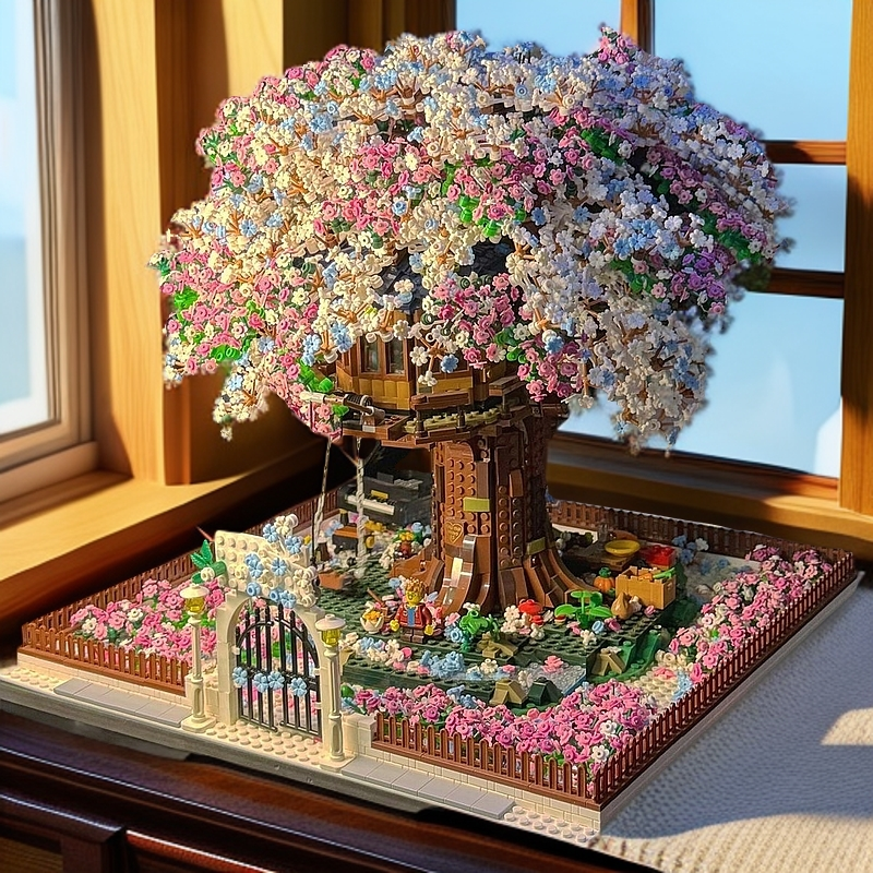 樱花树屋2025新款积木玩具女孩生日礼物小颗粒益智儿童拼图高难度