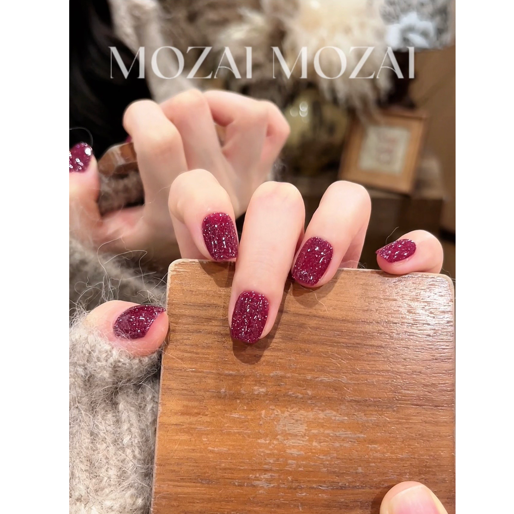 茉哉W【紫夜流萤】纯手工定制美甲拆卸穿戴甲A5137