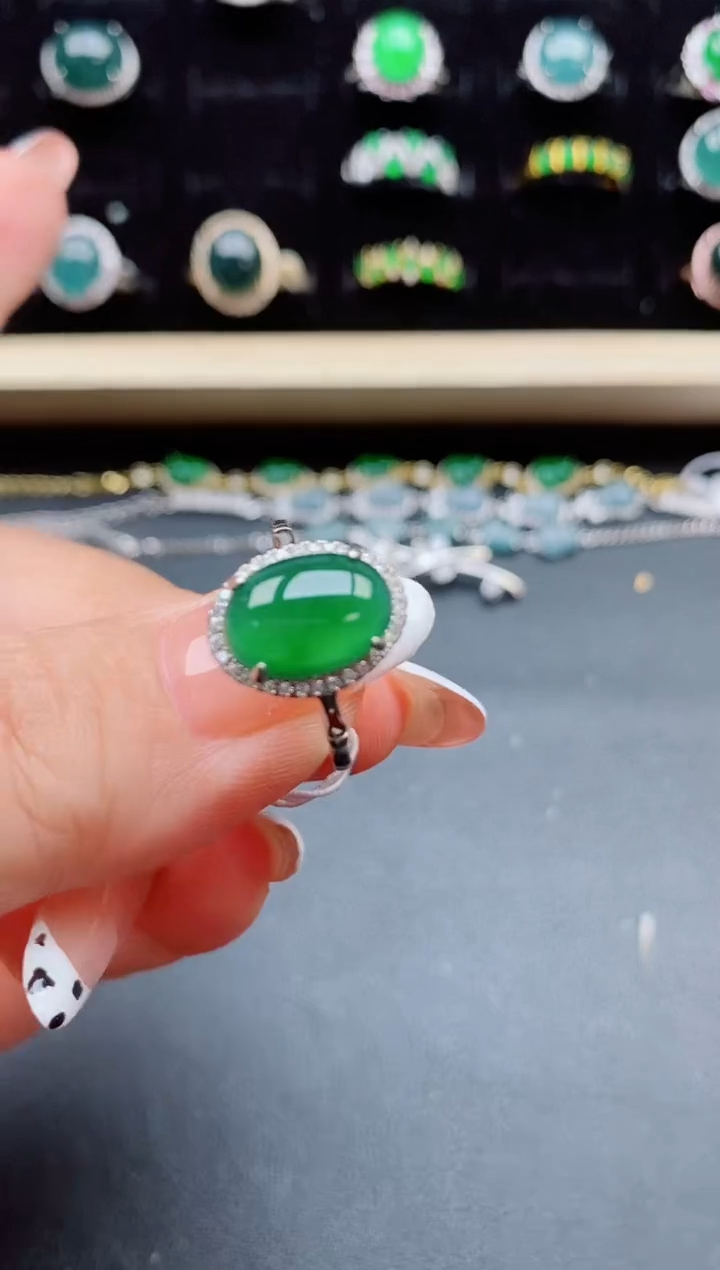 【闪购商品】翡翠戒指银S925镶嵌321321