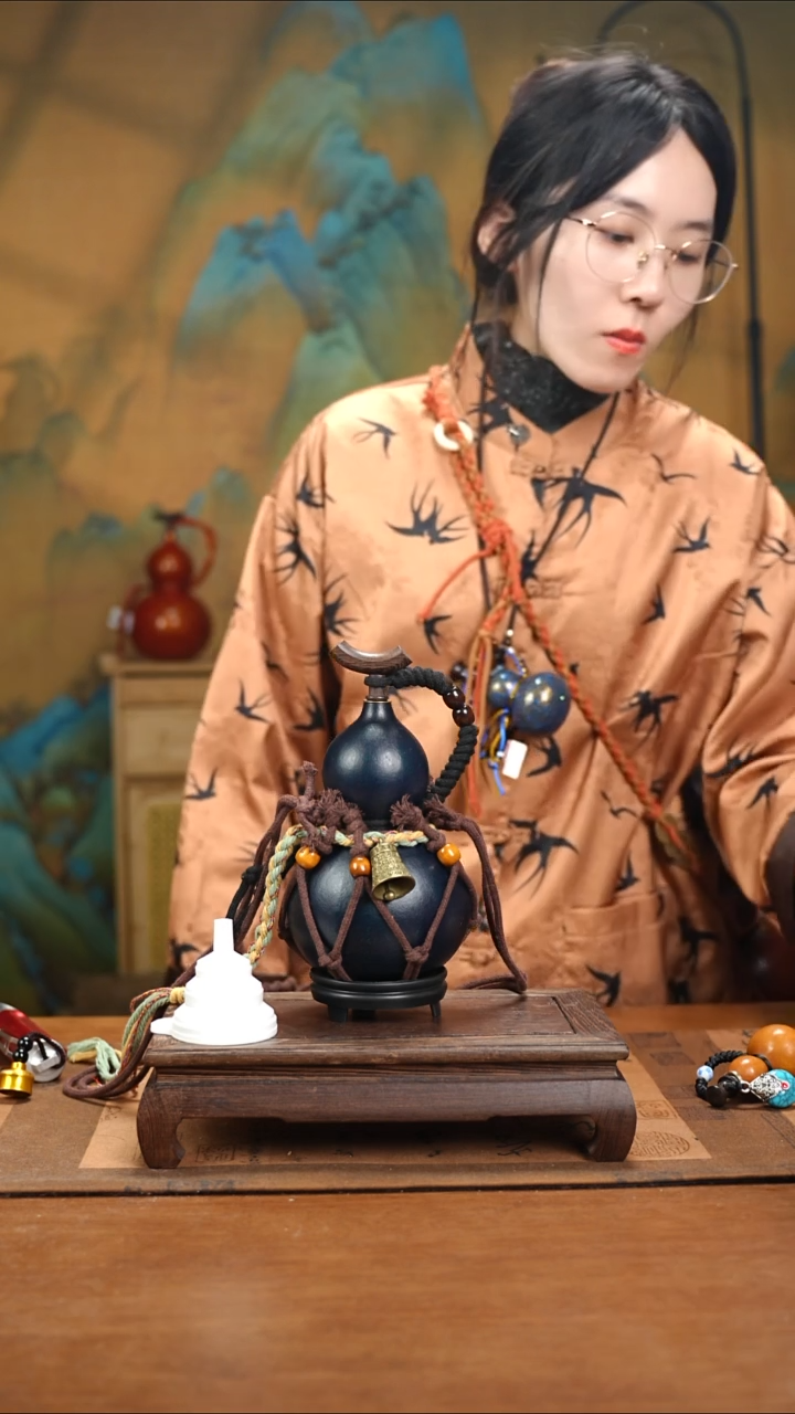 XA044网兜款大漆酒葫芦（现货现发）