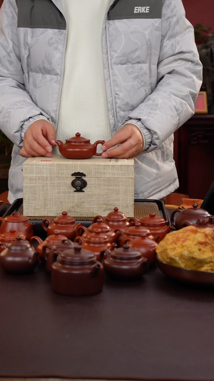 茶壶紫砂大红袍其进渔翁