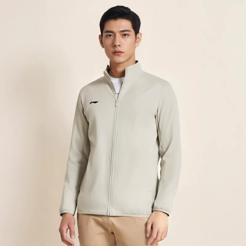 李宁/LI-NING男子运动加绒保暖立领秋季时尚风衣户外防风外套803