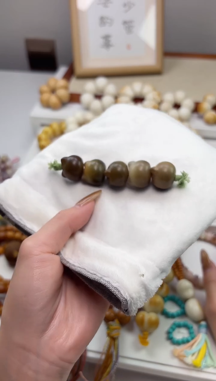 手串菩提根/象牙果干磨猫猫头20mm棒棒糖瑕疵不补