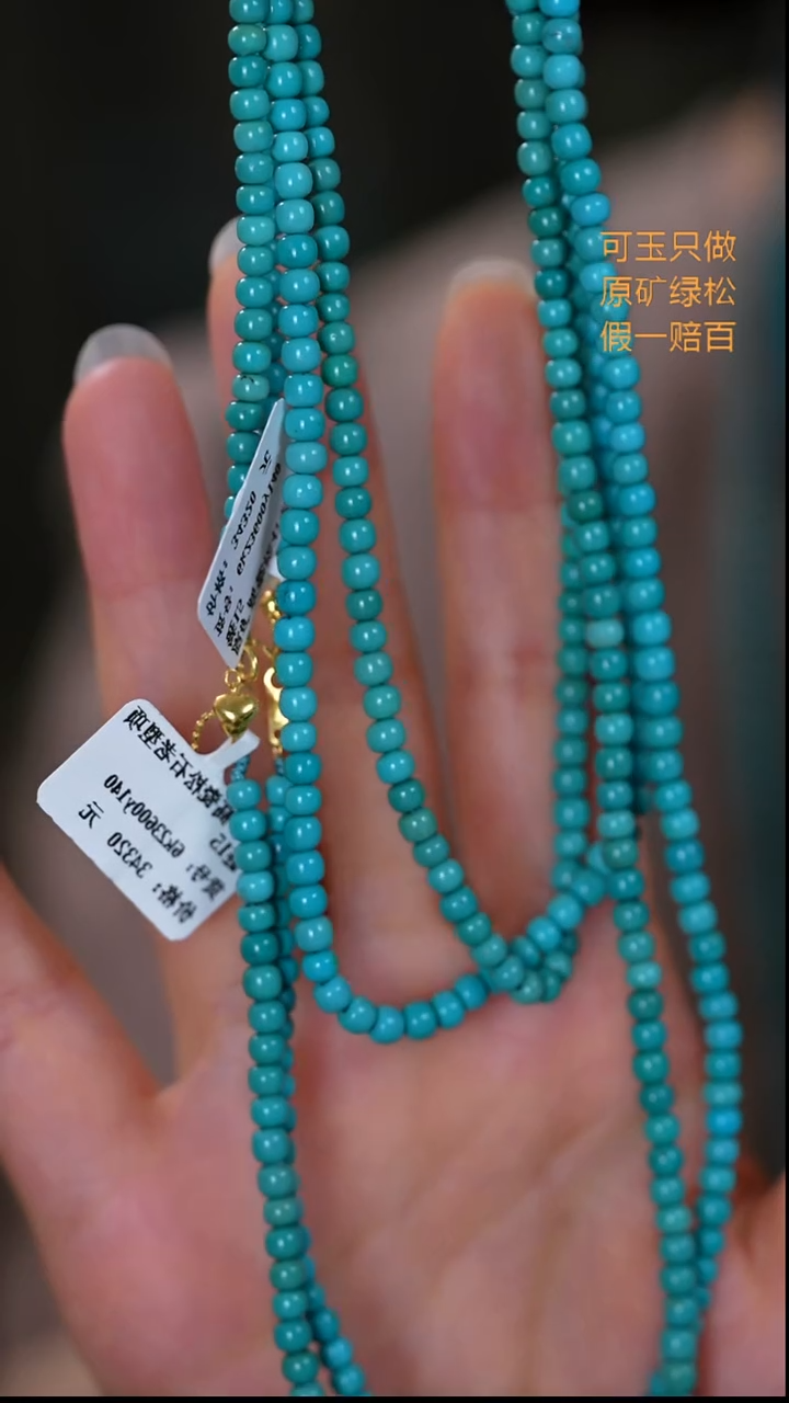 未镶嵌绿松石珠宝奇石15 04项链多样化发一