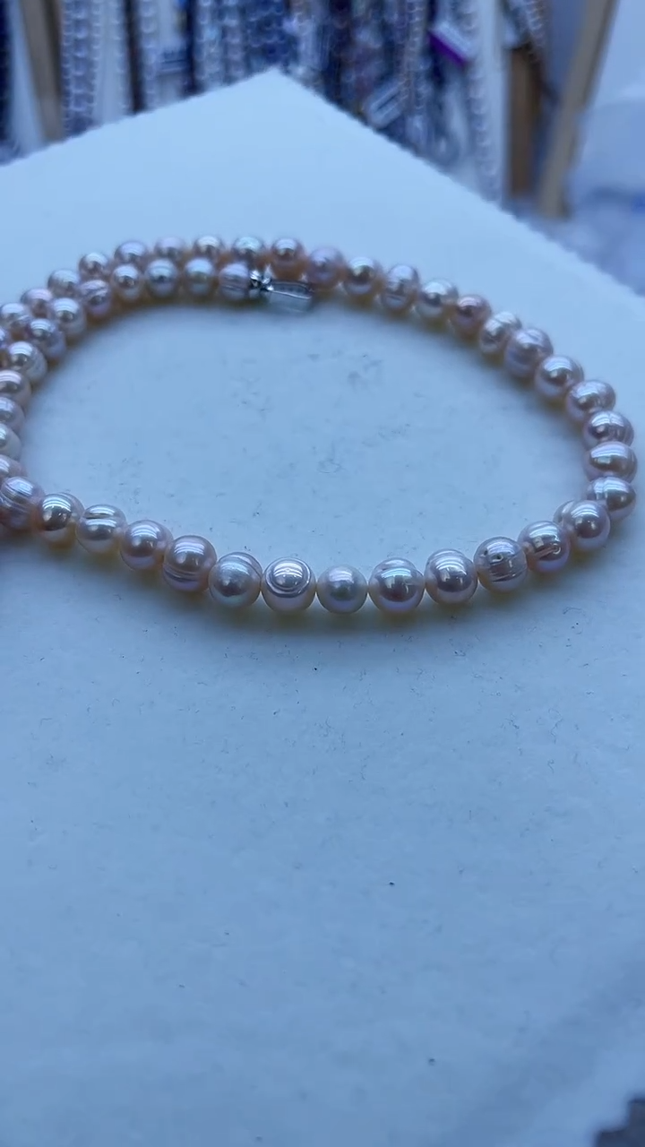 【闪购商品】淡水珍珠项链银S925镶嵌304