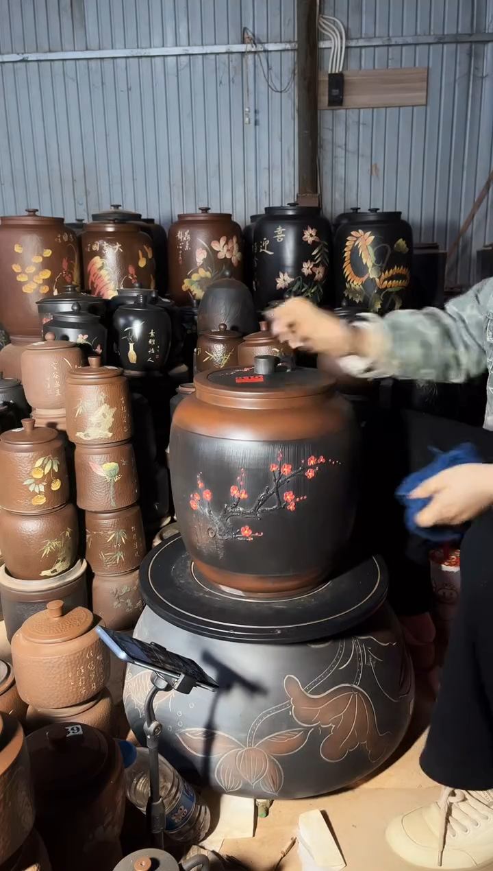 【闪购商品】壶完品小茶缸 红梅高34cm 