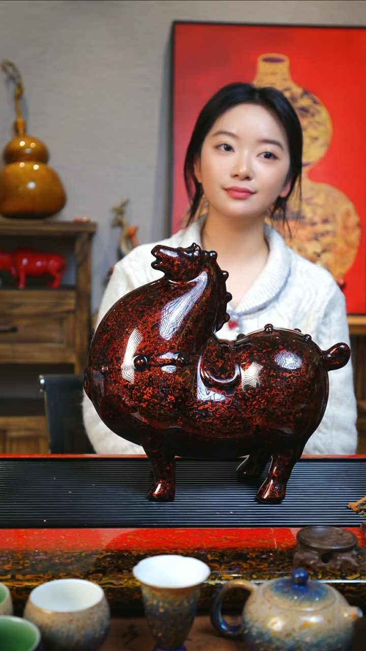 【闪购商品】JZ126大漆工艺摆件（唐马）