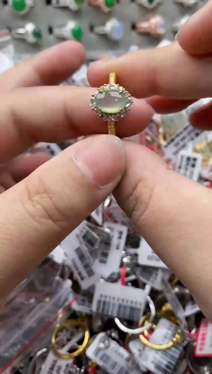 【闪购商品】翡翠戒指银S925镶嵌222222---6