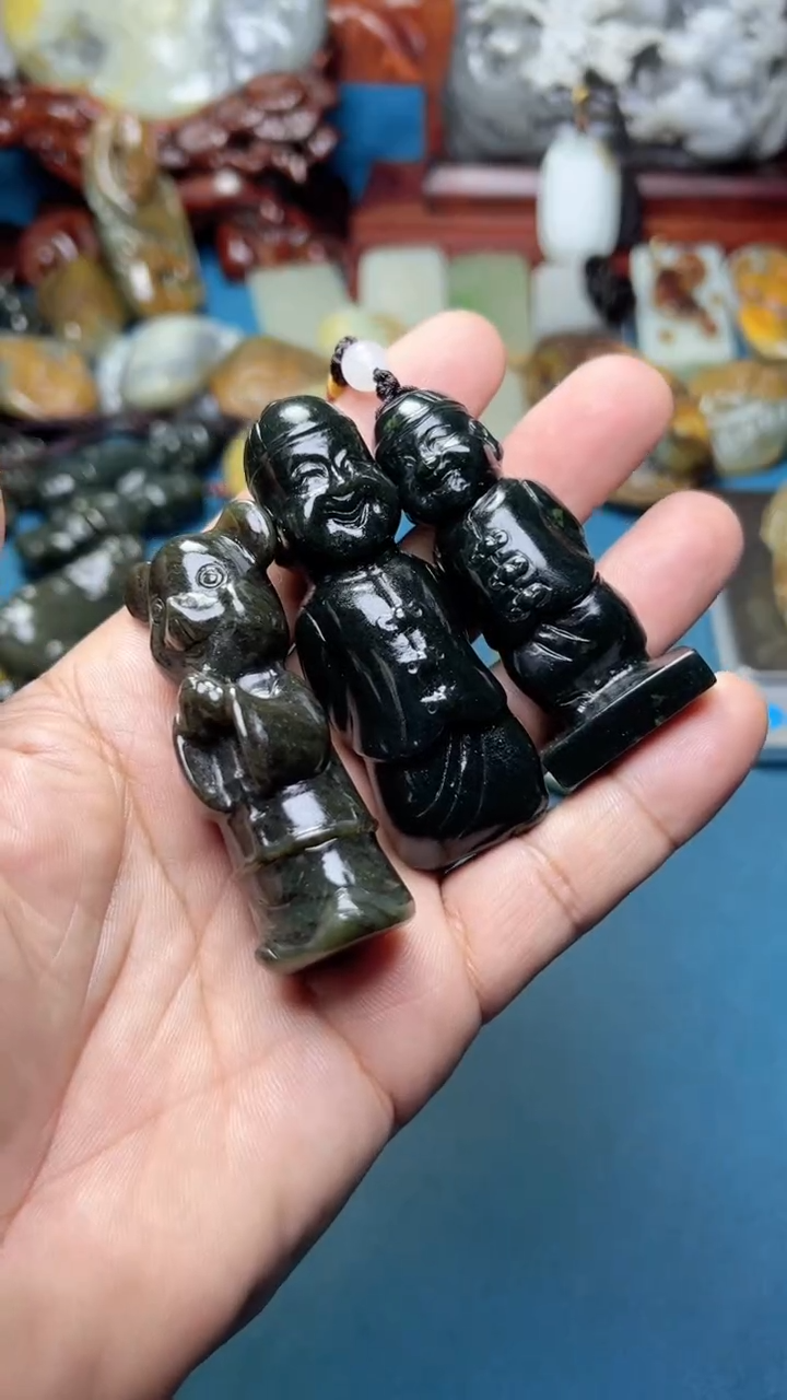 和田玉未镶嵌挂件3