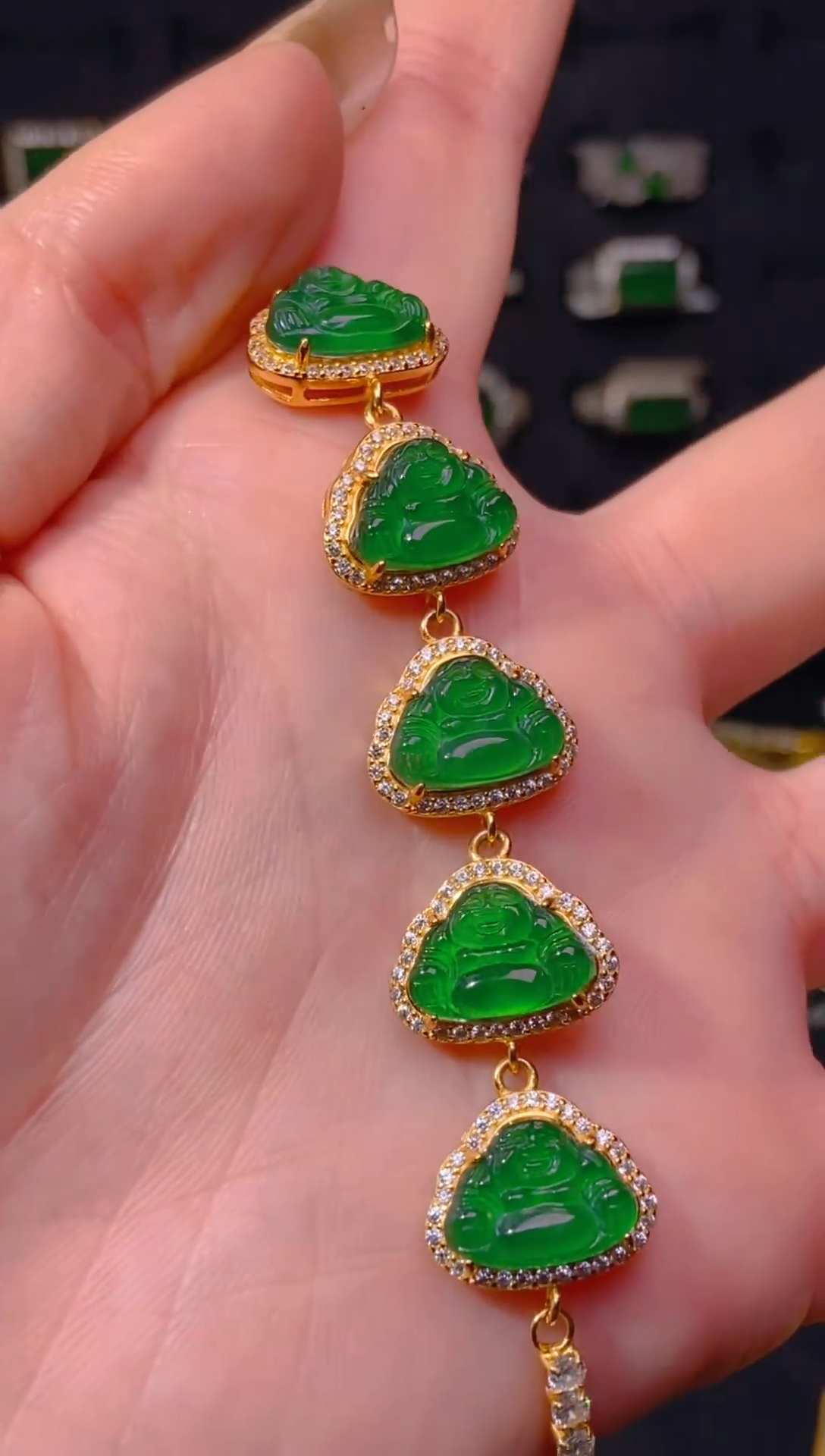 【闪购商品】翡翠手链未镶嵌天然翡翠A货92