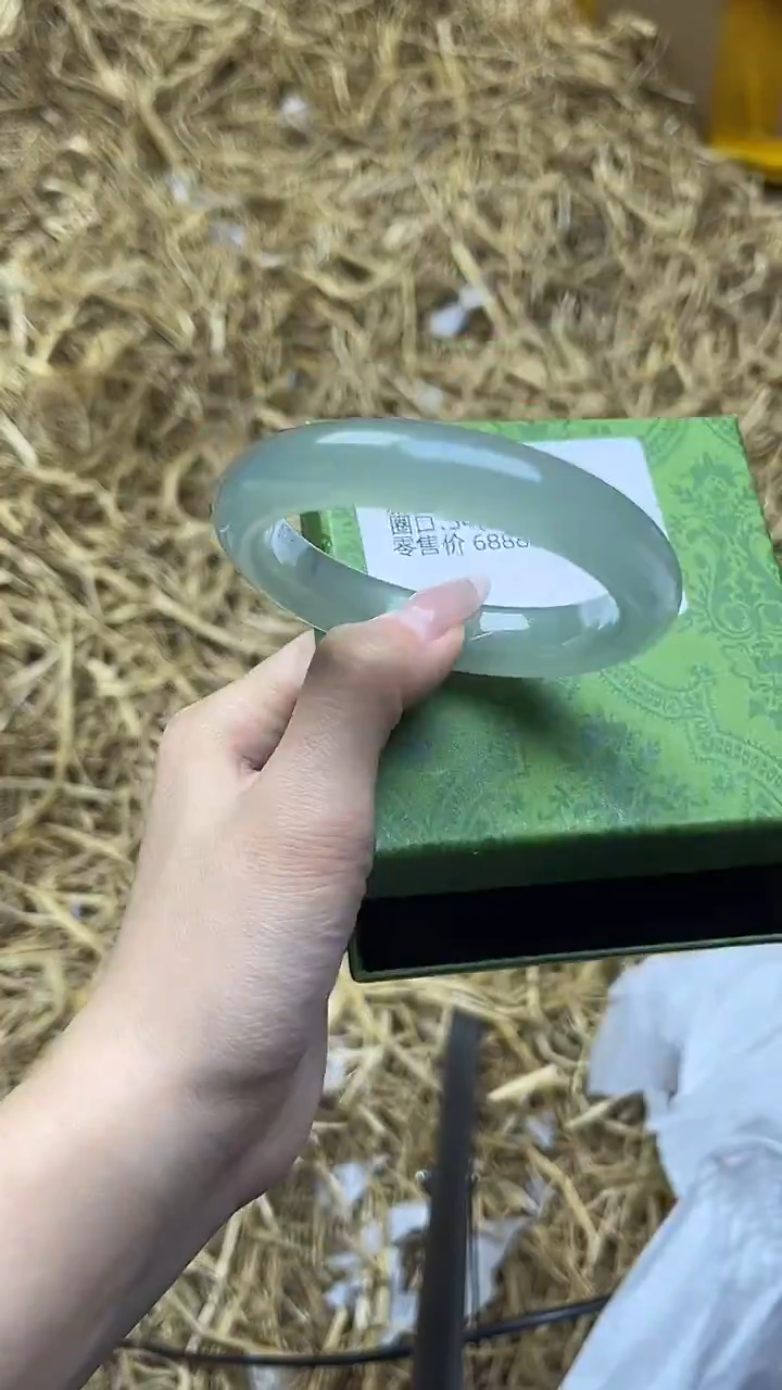 未镶嵌手镯石英质玉0015--圈口54