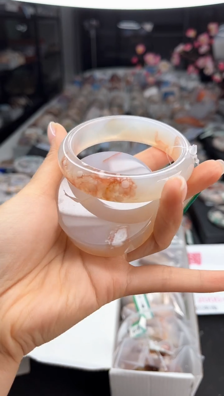 石英质玉手镯未镶嵌60圈口（赠送镯心）6570320