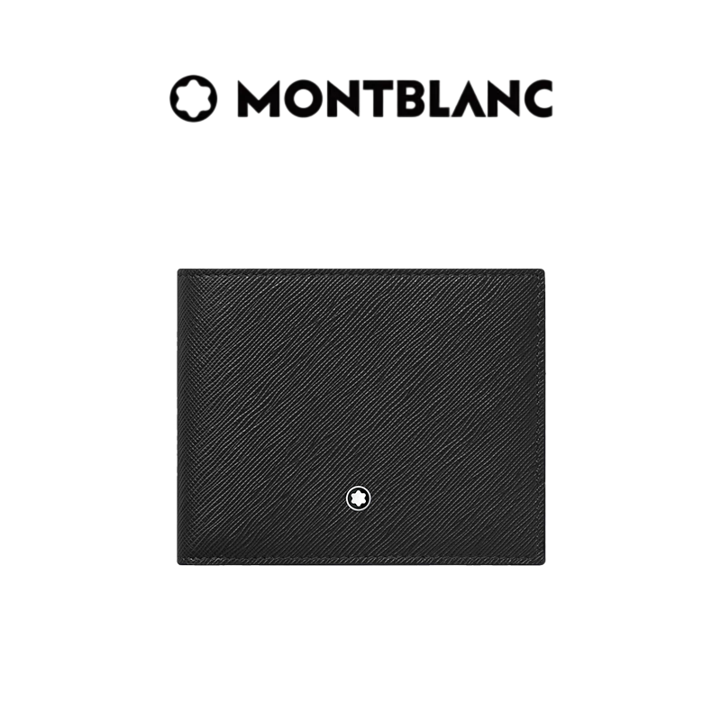 【新年礼物】Montblanc/万宝龙匠心系列6卡位钱夹 黑色男士钱包