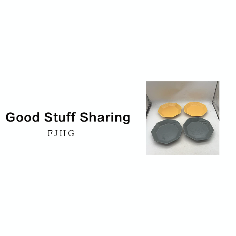 8246 陶瓷八角盘4个（口径20，高3.5）A120