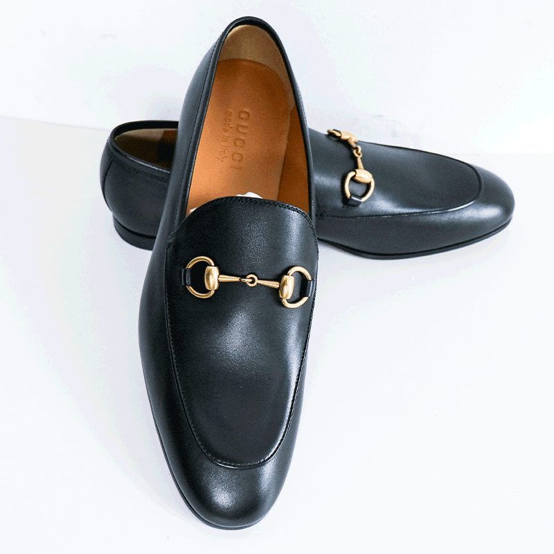 未使用 GUCCI/古驰 经典时尚舒适百搭潮流马衔扣黑色乐福鞋
