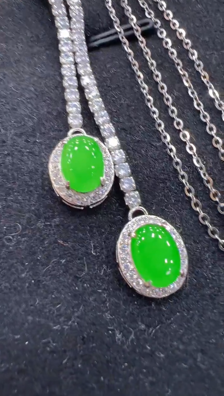 套链银S925镶嵌翡翠多样性团购发一件