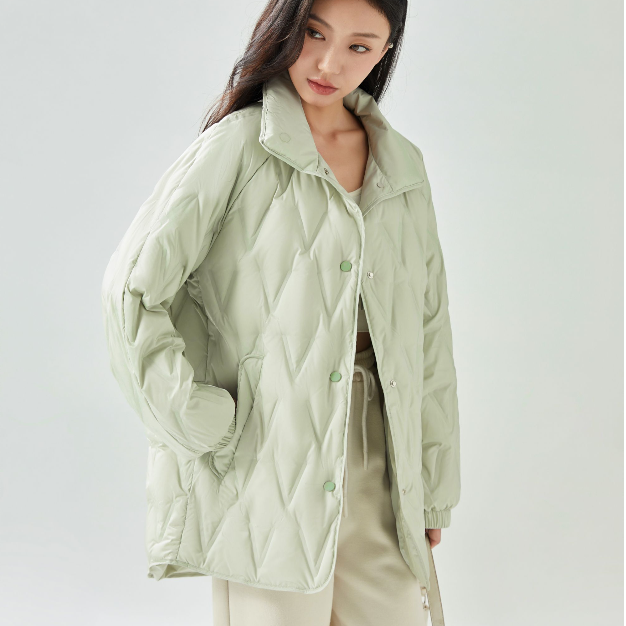 【COCO林可可】CVK冬季保暖女装百搭轻盈时尚羽绒服KB23132 