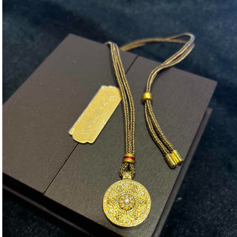 “月下”足金花影罗盘（赠绳子配件为合金拍下即默认）