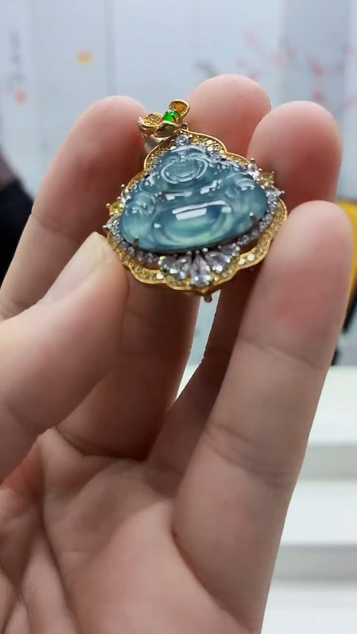 未镶嵌定制翡翠5145bb-毛货挂件44