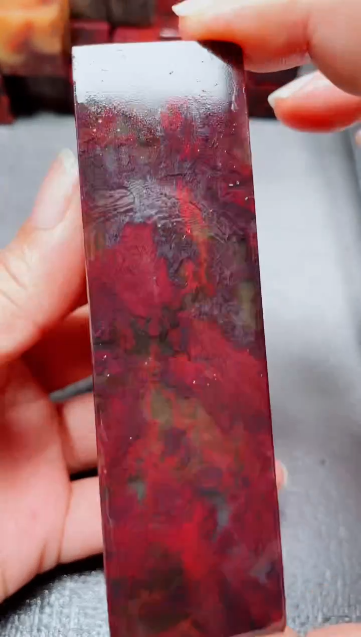 玉桂林鸡血玉素章--4