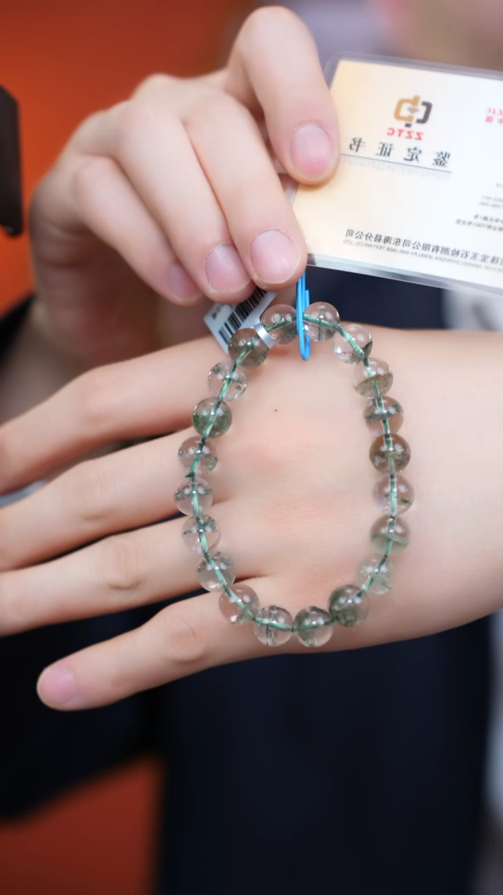 【闪购商品】水晶手链未镶嵌c032 绿幽灵手链10mm+