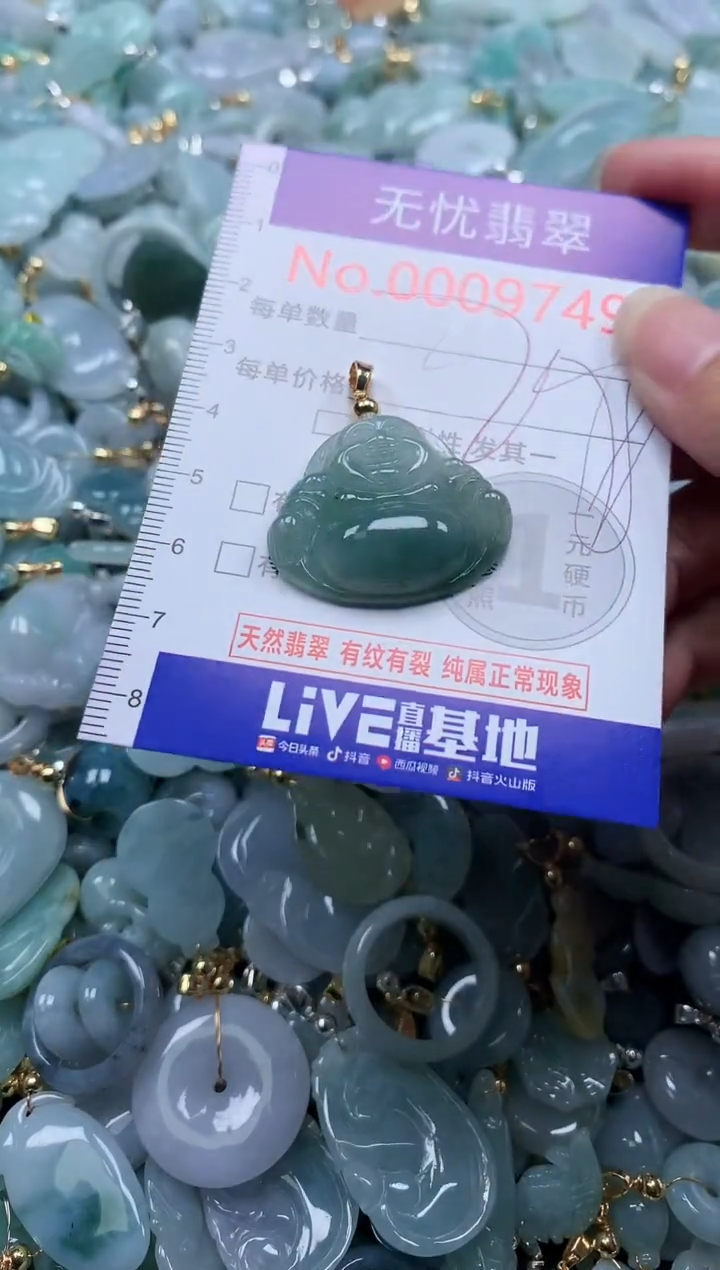 翡翠未镶嵌吊坠(不含链)9749
