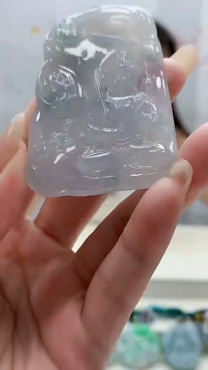 未镶嵌定制翡翠4957lr-毛货挂件153