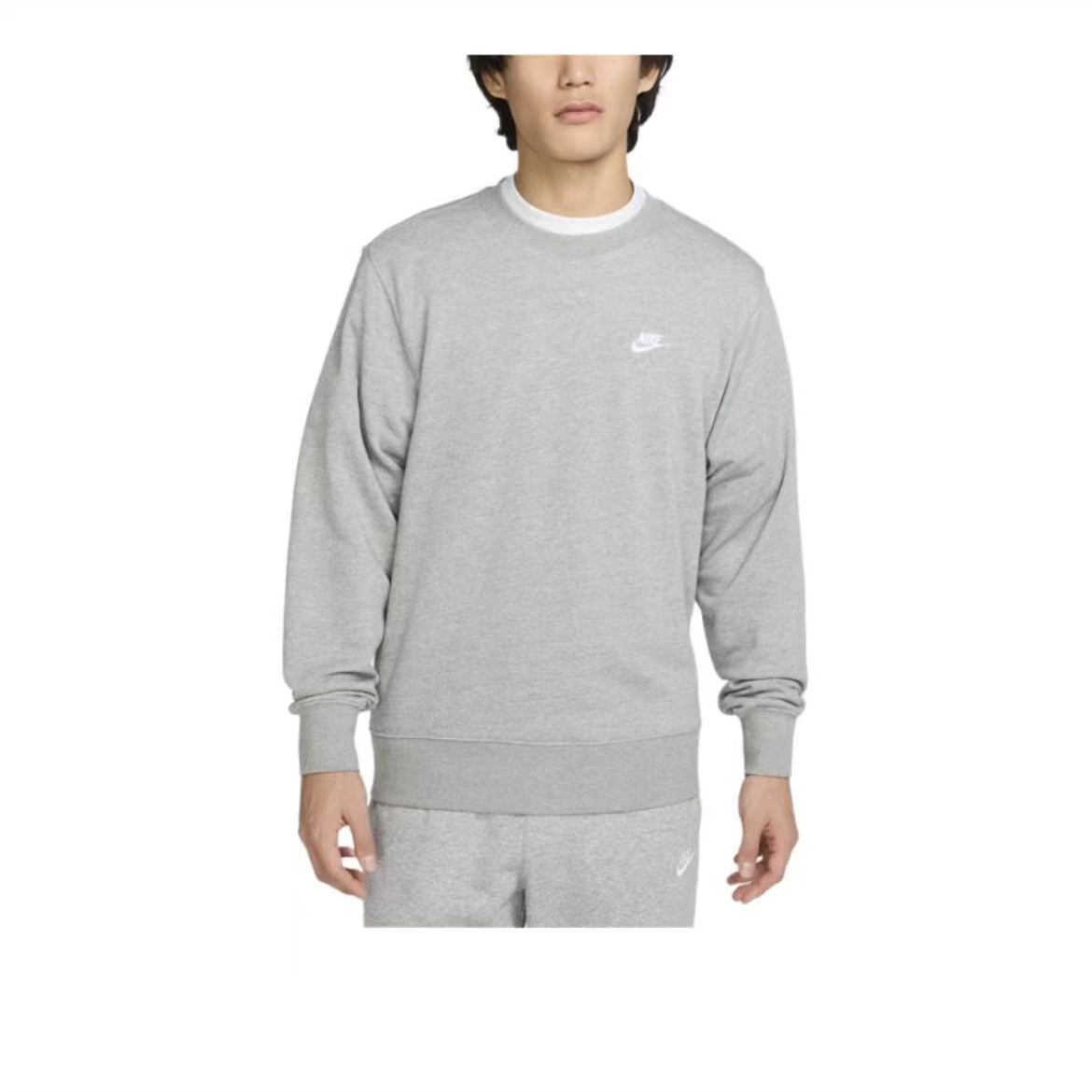 NIKE/耐克欧若风休闲简约圆领套头卫衣 男款 调色暗灰FN3889063