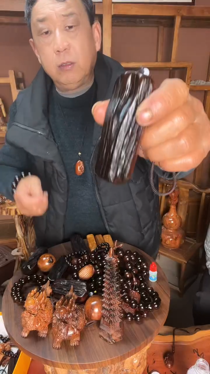 枣木雷击枣木手把件