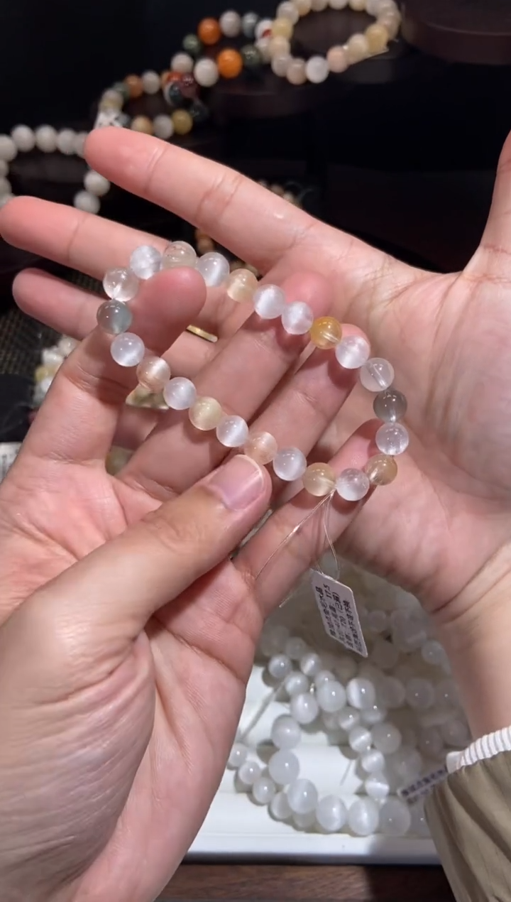 未镶嵌手串水晶3号链接  卡8咪+ 兔毛水晶