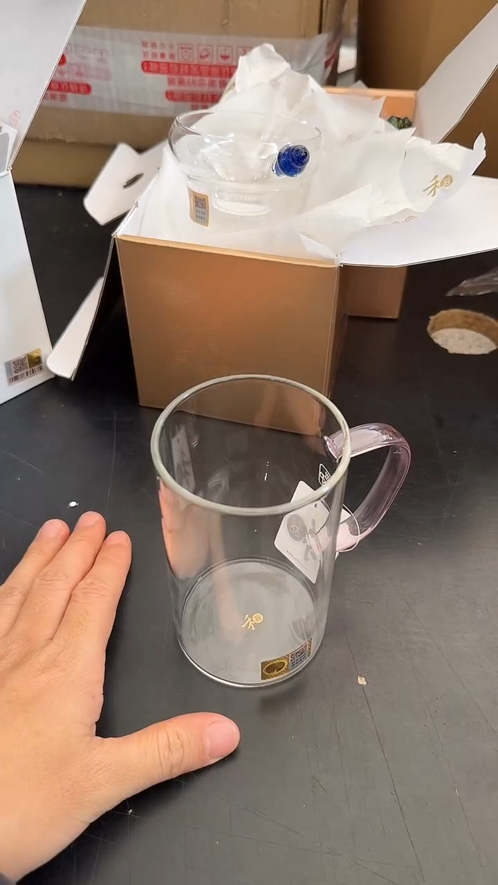 【闪购商品】晶彩/清简杯/浅粉。。