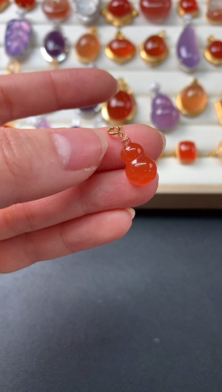 【闪购商品】南红玛瑙吊坠18K金镶嵌Z839|680