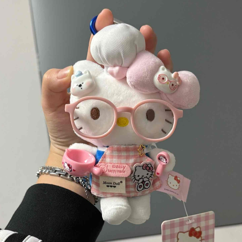 正版HelloKitty甜品师kt挂件三丽鸥毛绒包挂玩偶送女生毕业季礼物