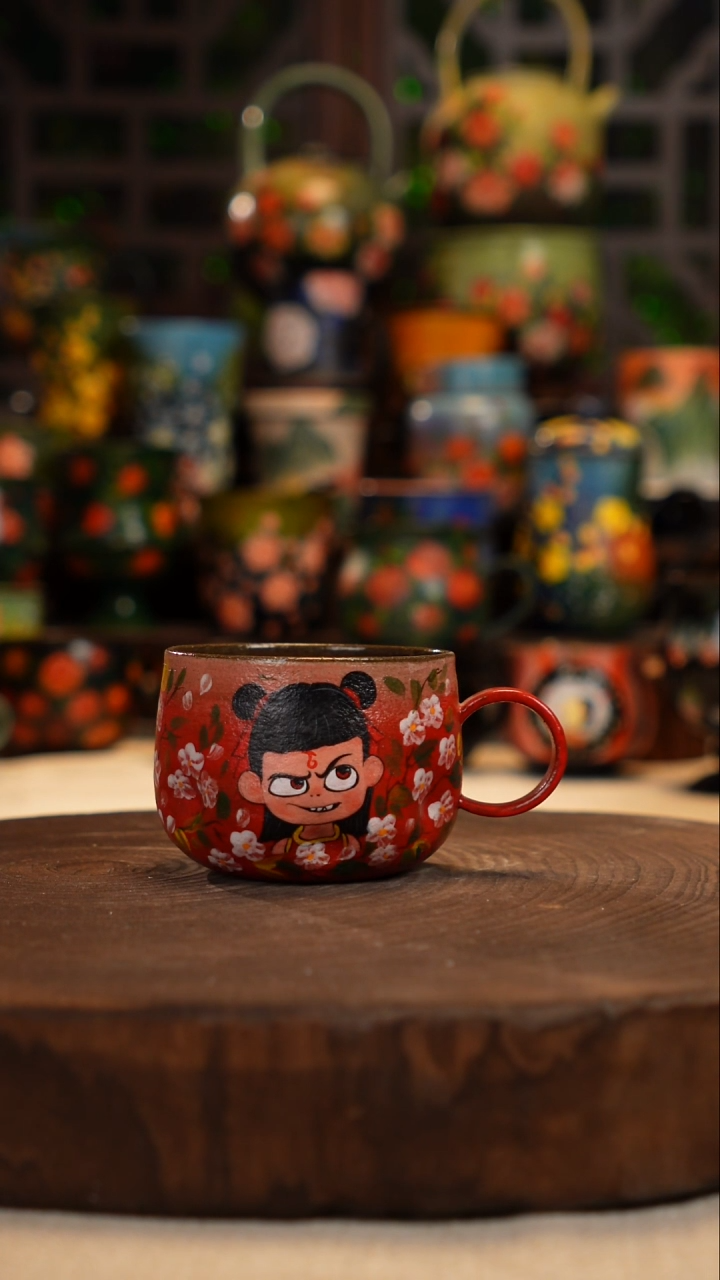 油画   釉下彩  杯子