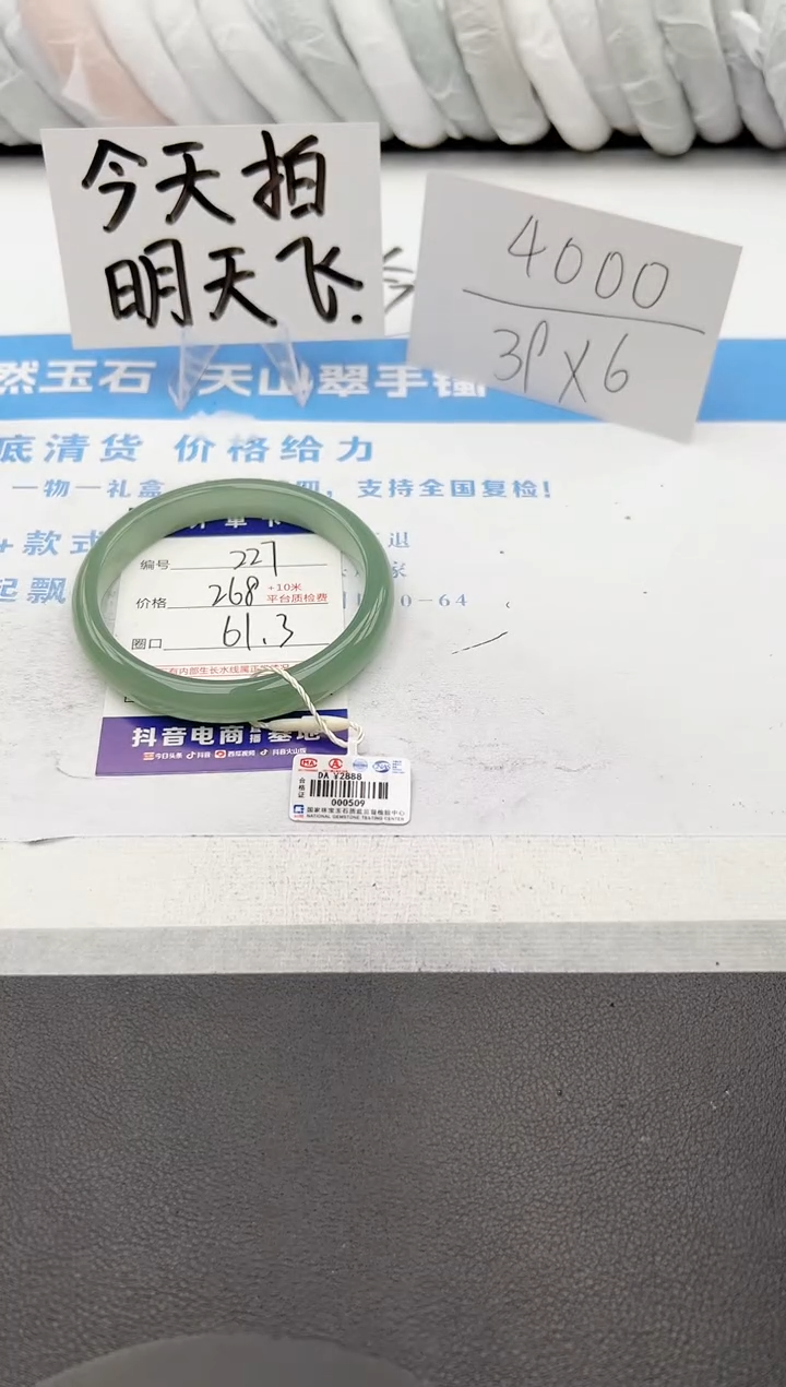 【闪购商品】石英质玉手镯未镶嵌j227-DA61.3