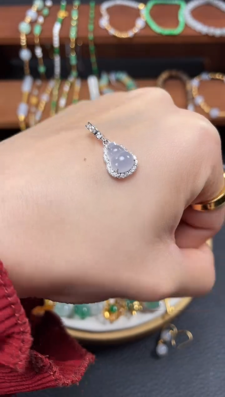 【闪购商品】翡翠吊坠(不含链)18K金镶嵌一个   JK662