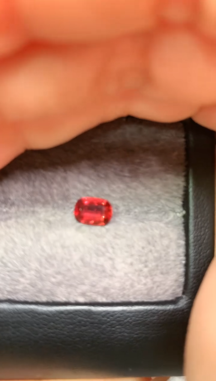 【闪购商品】定制尖晶石裸石未镶嵌欧切型 红蔷薇色调 1.12ct