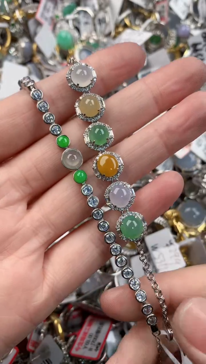 银S925镶嵌戒指翡翠444                  7