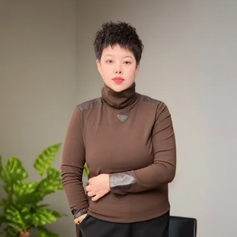 高领女士秋冬季修身套头内搭保暖休闲打底衫