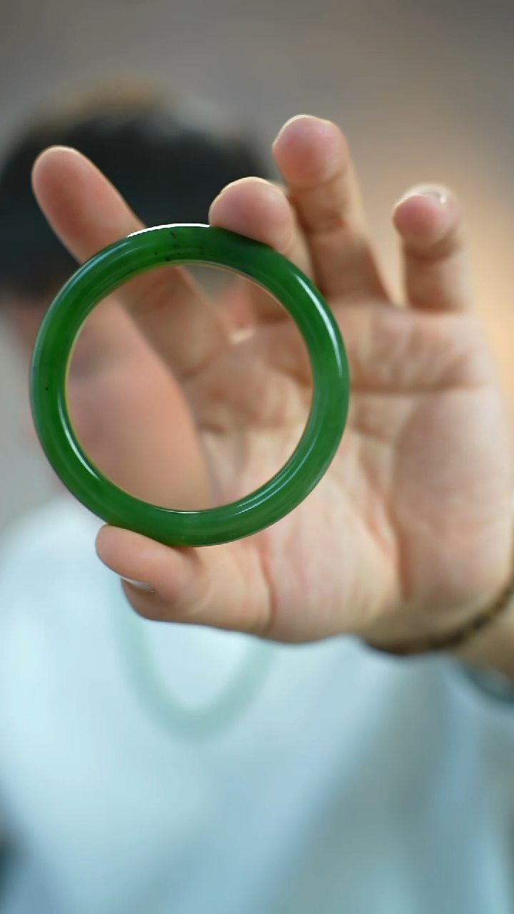 【闪购商品】和田玉（糖玉）手镯未镶嵌和田碧玉54/GG/1